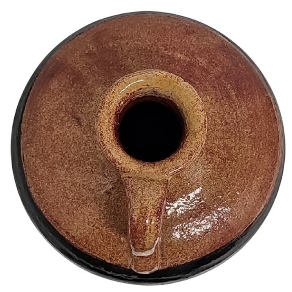 Vintage Old Sturbridge Villiage Elegant Brown Black Red Pottery Jug Three Tone - Picture 5 of 6